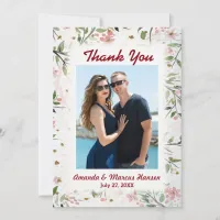 Japanese Cherry Blossoms Flowers Thank You Card