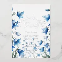 Bluebells Floral Bachelorett Party Foil Invitation