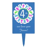 Children's Happy Birthday Circle of Stars ID527 Cake Topper