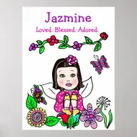 Personalized Loved, Blessed and Adored Fairy Poster