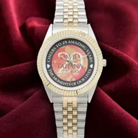 Elegant 29th Garnet Wedding Anniversary Watch