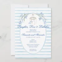 Floral Bluebell Mobile Celestial Boy Baby Shower Invitation