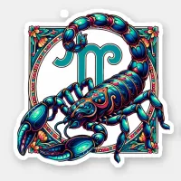 Horoscope Sign Scorpio | Blue Scorpion Sticker