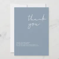 Simple Modern Boy Baby Shower Thank You Card