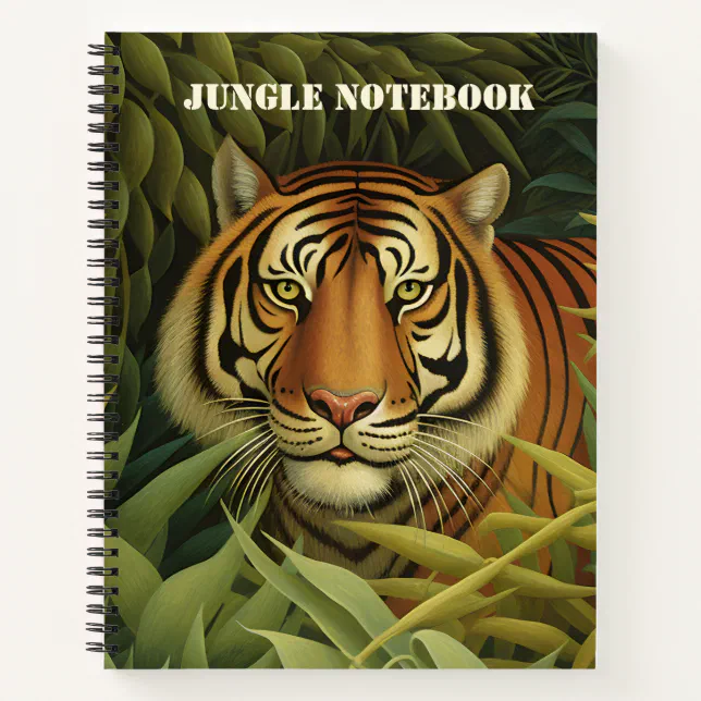 Bengal Tiger Digital Art Jungle Notebook