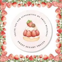 Strawberry Thank You Business Sticker