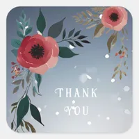 Poppy of Love" Wedding Invitation Collection Square Sticker