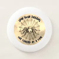 Cute Spider Inspirational Quote Monogram on beige Wham-O Frisbee