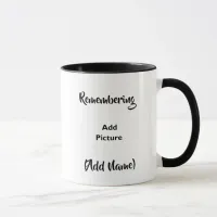 Remembering (Add photo and name) Memorial Mug