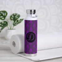 Elegant, Vintage, Victorian Damask Personalized  Water Bottle