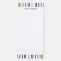 Personalized Modern Stripes Magnetic Notepad