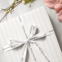 From Family Gifting Typography Favor White Black Satin Ribbon