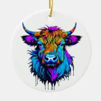 Colorful Highland Cow