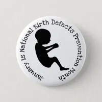 January National Birth Defects Prevention Month Button