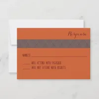 Orange and Brown Fall RSVP flat card