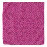 Magenta Boho Chic Mosaic Geometric Pattern Bandana