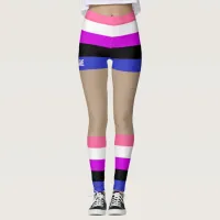 Gender Fluid Pride Faux Shorts & Legs  Leggings