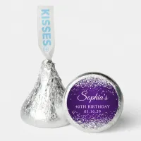 Silver Glitter Royal Purple Ombre 40th Birthday Hershey®'s Kisses®