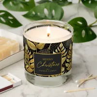 Black Gold Christmas Pattern#29 ID1009 Scented Candle