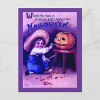 Vintage Entertaining Halloween Postcard