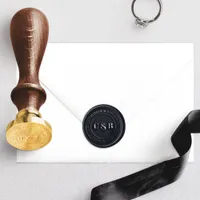 Bold Modern Minimalist Wedding Wax Seal Stamp