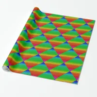 Diagonal Rainbow Gradient Red to Green Wrapping Paper