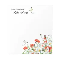 Poppies, Wildflowers, Butterflies Notepad