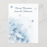 Beautiful Winter Frost Christmas Holiday Postcard