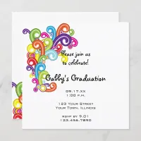 Colorful Graduation Party Invitation