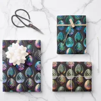 Moody & Whimsical Bright Colorful Dragon Egg Wrapping Paper Sheets