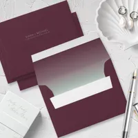 Mood Gradient Wedding Burgundy Mist ID741 Envelope