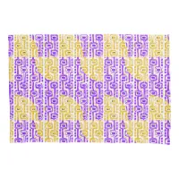 Retro Purple & Yellow Geometric Pattern Pillow Case