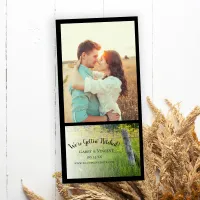 Rustic Fence Post and Wildflowers Country Wedding Save The Date