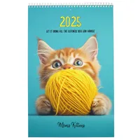 Kittens Playing with Ball of Wool Calendar