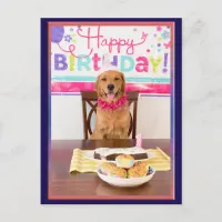 Happy Birthday Dog Party with My Dawg Invitation Postcard