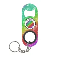 Clambake Rainbow Clam Shellfish Pattern Keychain Bottle Opener