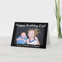 Happy Birthday Dad Personalized Photo Card