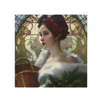 Christmas Woman Wood Wall Art