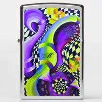 80`s Retro Geometric Pattern Zippo Lighter