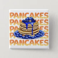 Pancakes Topped with Blueberries Button