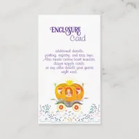 A Little Pumpkin Princess Wildflower Baby Shower Enclosure Card