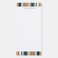 Personalized Modern Stripes Magnetic Notepad