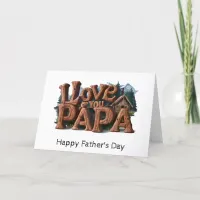 *~* AP86 I LOVE YOU PAPA Photo  Father's Day Card 