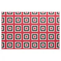 Red & Black Modern Trendy Geometric Pattern Fabric