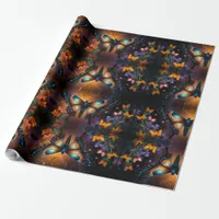 Twilight Symphony: Butterfly in a Cosmic Garden Wrapping Paper