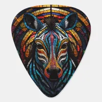 Vibrant Mosaic Zebra Guitar Pick