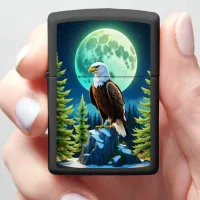 Eagle's Moonlit Vigil Zippo Lighter