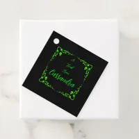 Halloween Slime Green Personalized Favor Tags