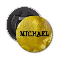 Personalized Cold Beer Bubbles Bottle Opener