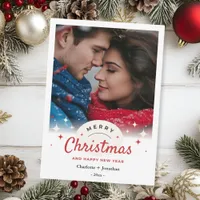 Simple Merry Christmas Couple Holiday Card